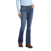 Women's Ariat FR Mid Rise Boot Cut Jean in Blue Quartz